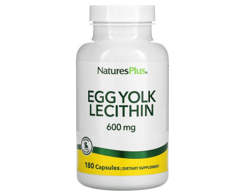 Лецитин яєчний, Egg Yolk Lecithin, Nature's Plus, 300 мг, 180 капсул