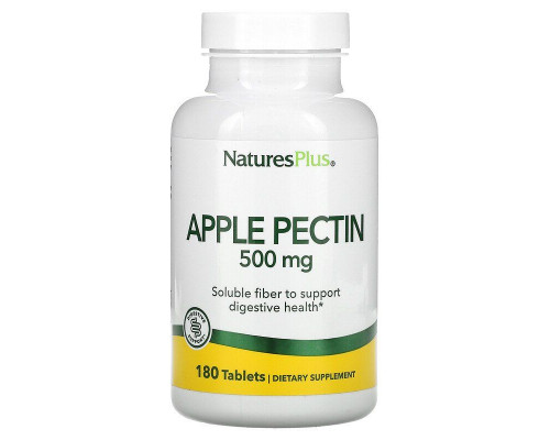 Яблучний пектин, Apple Pectin, Nature's Plus, 500 мг, 180 таблеток