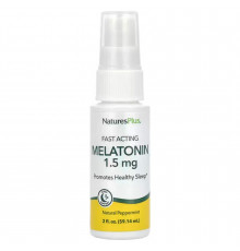 Мелатонін (спрей), InstaNutrient Melatonin, Nature's Plus, смак м'яти, 59.14 мл