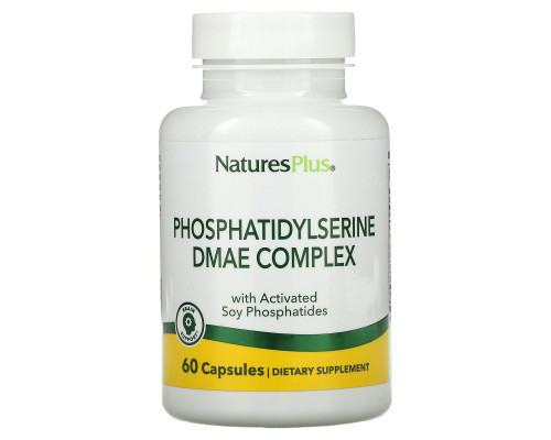 Фосфатидилсерин і ДМАЕ, Phosphatidylserine DMAE, Nature's Plus, комплекс, 60 капсул