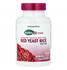 Червоний дріжджовий рис, Red Yeast Rice, Nature's Plus, Herbal Actives, 120 міні-таблеток (300 мг на таблетку)