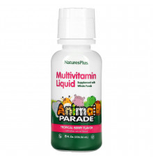 Вітаміни для дітей, Children's Multi-Vitamin, Nature's Plus, Animal Parade, ягідний смак, 236.56 мл.