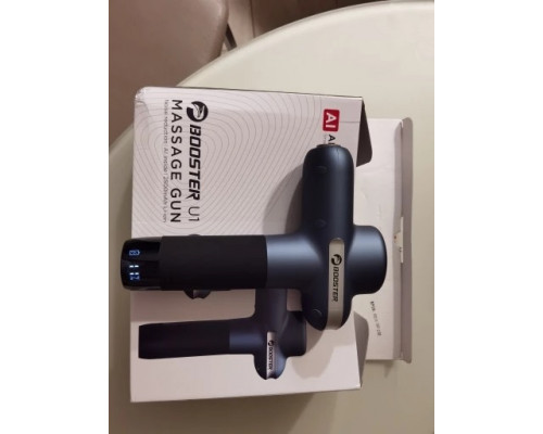 Професійний перкусійний масажер Booster Lightsaber U1 (24v) – синій масажний пістолет для відновлення та релаксації