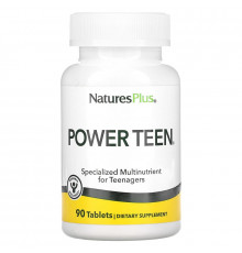 Мультивітаміни для підлітків, Power Teen, Nature's Plus, Source of Life, 90 таблеток