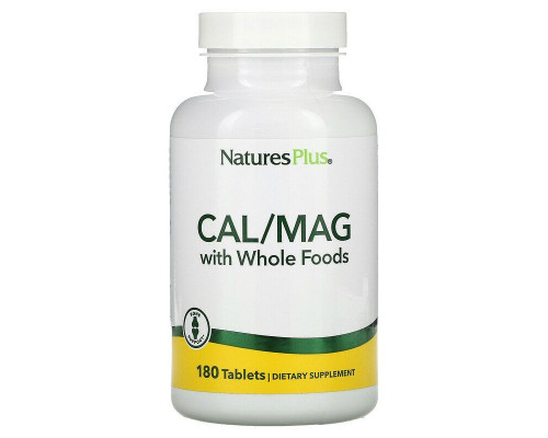 Кальцій Магній, Cal / Mag, Nature's Plus, Source of Life, 180 таблеток