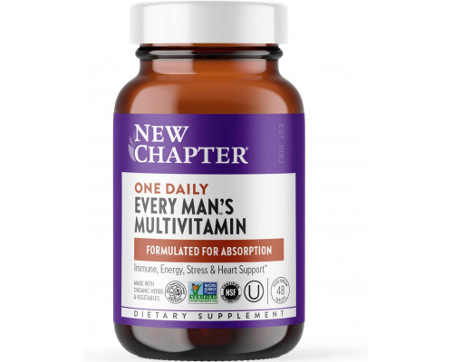 Мультивітаміни для чоловіків, One Daily Every Man's, New Chapter, 48 вегетаріанських таблеток