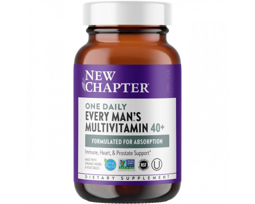 Мультивітамінний комплекс для чоловіків 40+, One Daily Multi, New Chapter, 1 в день, 72 таблетки
