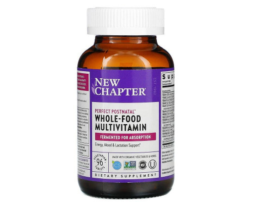 Мультивітамінний комплекс постнатальний, Postnatal MultiVitamin, New Chapter, 96 таблеток