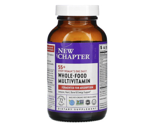 Мультивітаміни для жінок 55+, Every Woman's 55+ Multivitamin, New Chapter, 1 на день, 72 вегетаріанських таблеток