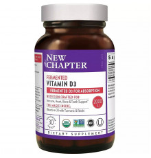 Витамин Д3, Vitamin D3, New Chapter, ферментированный, 2000 МЕ, 30 вегетарианских таблеток