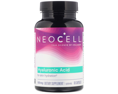 Гіалуронова кислота, зволоження, Hyaluronic Acid, Neocell, 60 капсул
