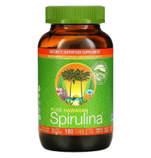 Спирулина, Pure Hawaiian Spirulina, Nutrex Hawaii, гавайская, 3 г, 180 таблеток (1 г в таблетке)