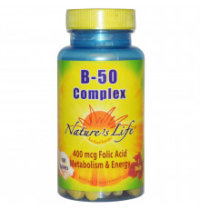 Комплекс В-50, B- 50 Complex, Nature's Life, 100 таблеток