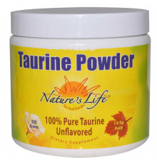 Таурин, Taurine, Nature's Life, 335 г