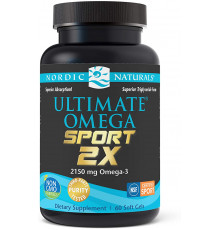 Омега 2X спорт, Ultimate Omega 2X Sport, Nordic Naturals, 60 капсул