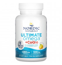 Омега-3 з коензимом Q10, Omega + CoQ10, Nordic Naturals, 640 мг, 60 капсул