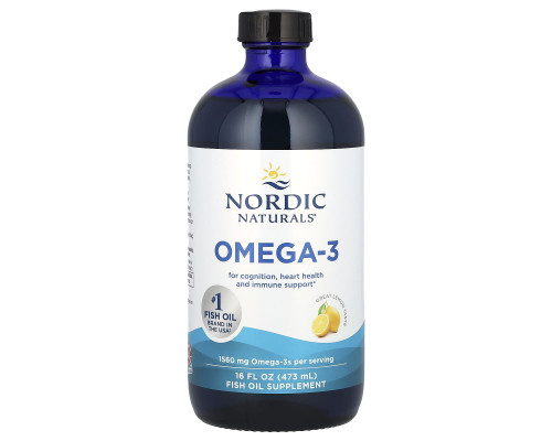 Омега-3, Omega-3, Nordic Naturals, смак лимону, 1560мг, 473мл.