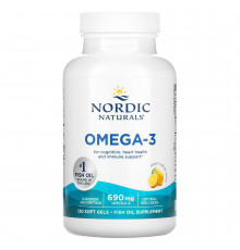 Очищений риб'ячий жир, Omega-3, Nordic Naturals, лимон, 690 мг, 180 капсул