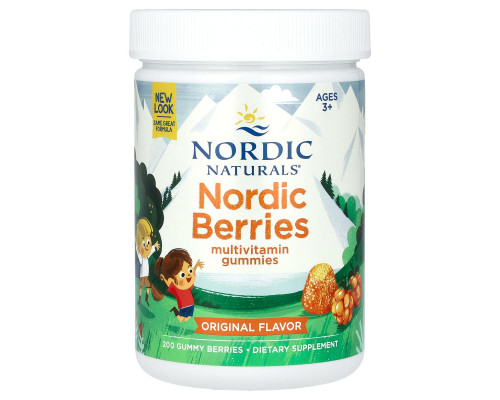 Вітаміни для дітей від 3 років, Multivitamin Gummies, Nordic Naturals, оригінальні, 200 жувальних ягід