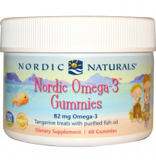 Риб'ячий жир для дітей (мандарин), Omega-3 Gummies, Nordic Naturals, 60 желе