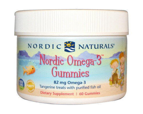 Риб'ячий жир для дітей (мандарин), Omega-3 Gummies, Nordic Naturals, 60 желе
