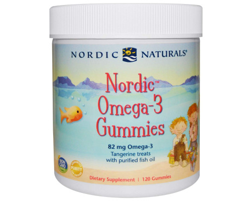 Риб'ячий жир для дітей (мандарин), Omega-3 Gummies, Nordic Naturals, 120 желе