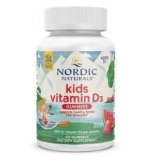 Вітамін D3 для дітей, Kids Vitamin D3, Nordic Naturals, зі смаком кавуна, 400 МО, 60 жувальних цукерок