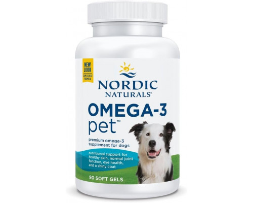 Омега-3 для собак, Omega-3 Pet, Nordic Naturals, сприяє здоров'ю серця, шкіри, вовни та імунітету, 90 капсул