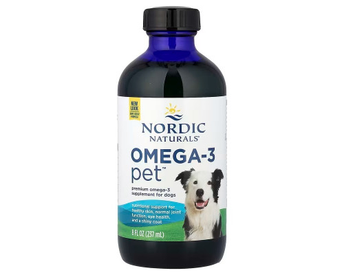 Омега-3 для собак, Omega-3 Pet, Nordic Naturals, сприяє здоров'ю серця, шкіри, вовни та імунітету, 237 мл.