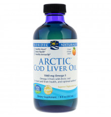 Рыбий жир из печени трески, Arctic Cod Liver Oil, Nordic Naturals, апельсин, арктический, 237 мл