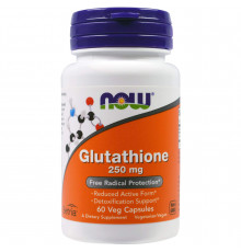 Глутатіон, Glutathione, Now Foods, 250 мг, 60 вегетаріанських капсул