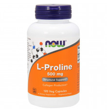Пролін, L-Proline, Now Foods, 500 мг, 120 вегетаріанських капсул