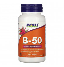 Вітаміни В-50 комплекс, Vitamin B-50, Now Foods, 100 таблеток