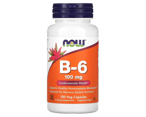 Вітамін В6, Vitamin B-6, Now Foods, 100 мг, 100 капсул