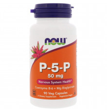 P-5-P пиридоксаль-5-фосфат з магнієм, Now Foods, 50 мг, 90 вегетаріанських капсул