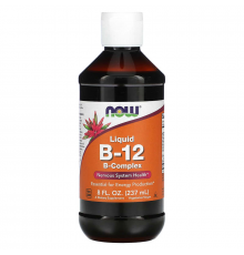 Вітамін В12, Liquid B-12, Now Foods, B-комплекс, рідкий, 237 мл
