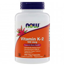 Вітамін К2, Vitamin K2, Now Foods, 100 мкг, 250 капсул