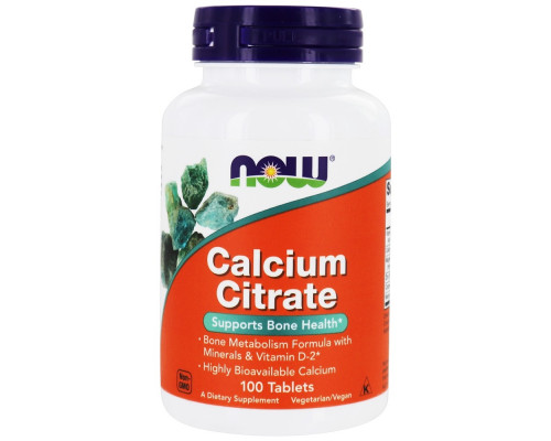 Кальцій цитрат з мінералами, Calcium Citrate, Now Foods, 100 таблеток