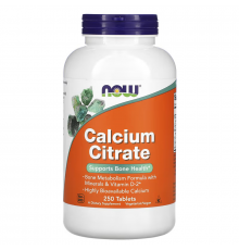 Цитрат кальцію з мінералами, Calcium Citrate, Now Foods, 250 таблеток