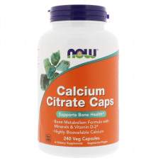 Цитрат кальцію з мінералами (Calcium Citrate), Now Foods, 240 вегетаріанських капсул