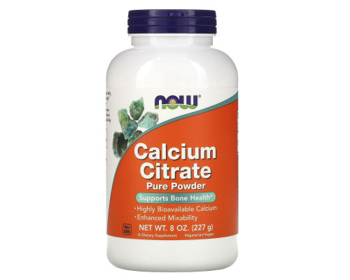 Цитрат кальцію, Calcium Citrate, Now Foods, порошок, 227 г