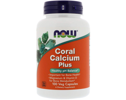 Кораловий кальцій плюс, Coral Calcium Plus, Now Foods, 100 вегетаріанських капсул