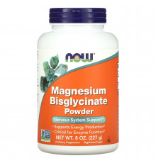 Магній бісгліцинат, Magnesium Bisglycinate, Now Foods, порошок, 227 г