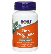 Піколінат цинку, Zinc Picolinate, Now Foods, 50 мг, 60 капсул