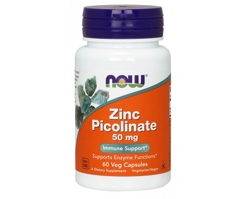Піколінат цинку, Zinc Picolinate, Now Foods, 50 мг, 60 капсул
