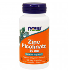 Піколінат цинку, Zinc Picolinate, Now Foods, 50 мг, 120 вегетаріанських капсул