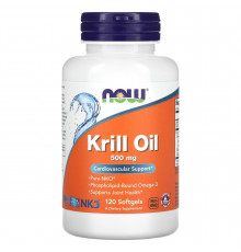 Масло криля Neptune, Krill Oil, NOW Foods, 500 мг, 120 гелевих капсул