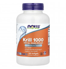 Масло криля Neptune, Krill, Now Foods, подвійна сила, 1000 мг, 120 капсул