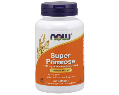 Олія вечірньої примули, Super Primrose, Now Foods, 1300 мг, 60 капсул