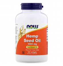 Олія насіння конопель, Hemp Seed Oil, NOW Foods, 1000 мг, 120 гелевих капсул